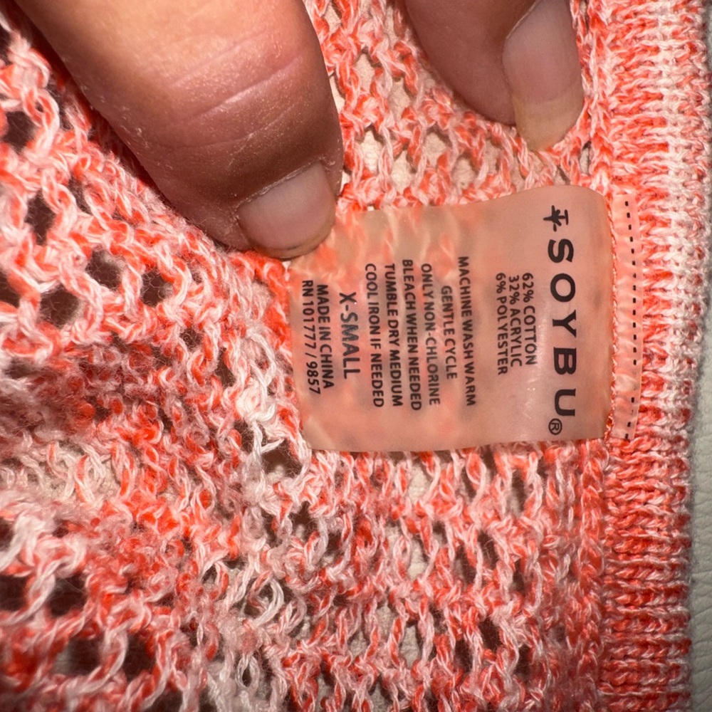 Women's Coral SOYBU Knit Sweater - Picture 2 of 4